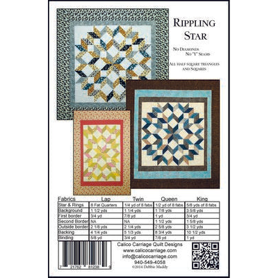Rippling Star quilt pattern Patterns CCQD155