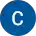 Simple blue circle with a white letter ’C’ in the center.