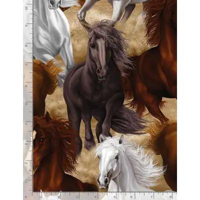 Timeless Treasures Running Horses C7776