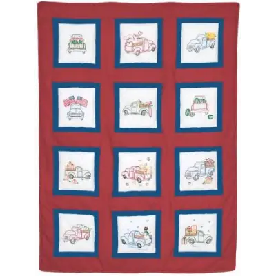 Trucks For All Seasons Quilt Blocks 346448