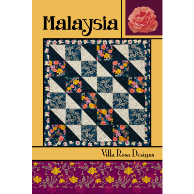 Villa Rosa Designs - Malaysia Post Card Quilt Pattern Half