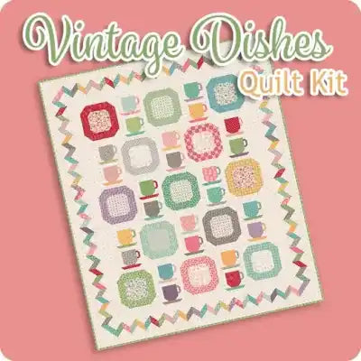 Vintage Dishes Quilt Kit Featuring Piece & Plenty by Lori